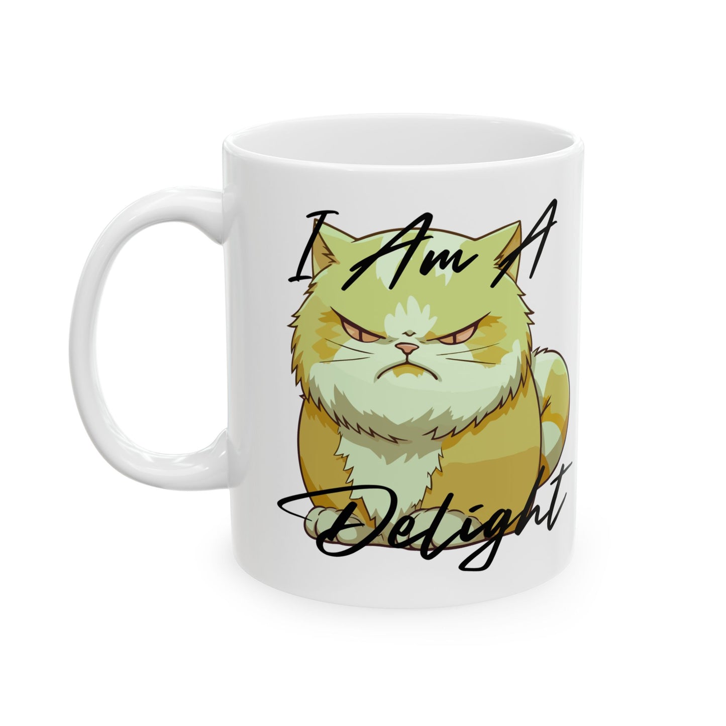 Paw-steely I'm a delight Cozy Cat Mug, Perfect Gift for Cat Lovers, Cute Animal Drinkware, Pet-Themed Birthday Gift, Coffee or Tea Lover's Essential
