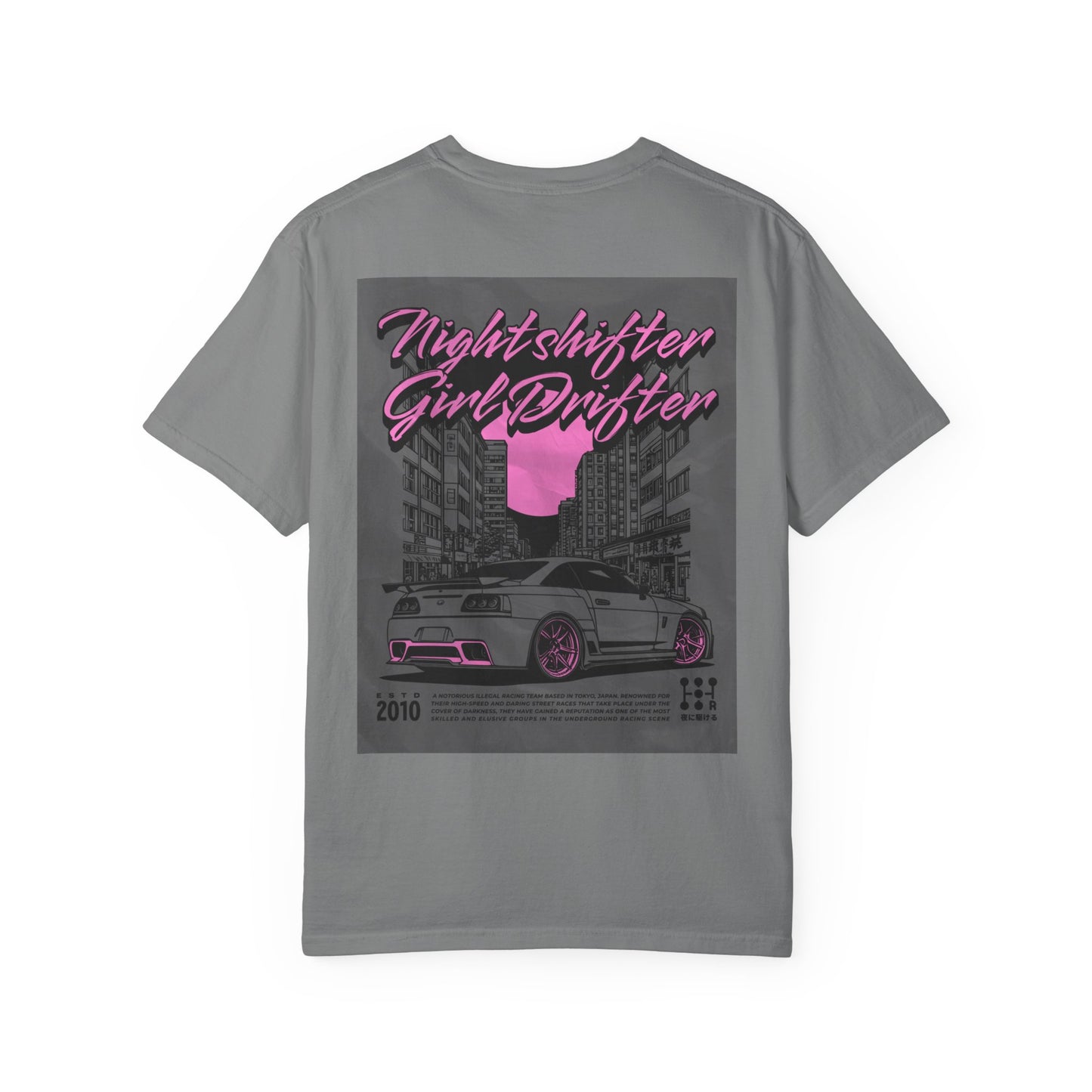 Nightshifter Girl Drifter T-shirt | Unisex Retro Car Tee | Perfect for Car Lovers, Night-Outs, Birthdays, and Gifts