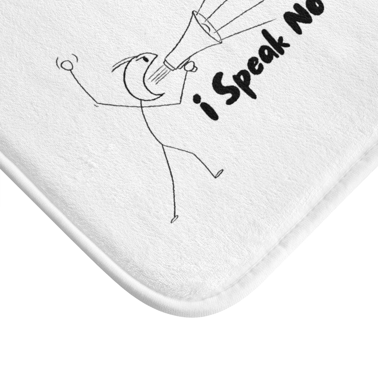 Funny Bath Mat with Catchy Quote, Humor Decor, Bathroom Accessories, Gift for Language Lovers, Cute Home Decor