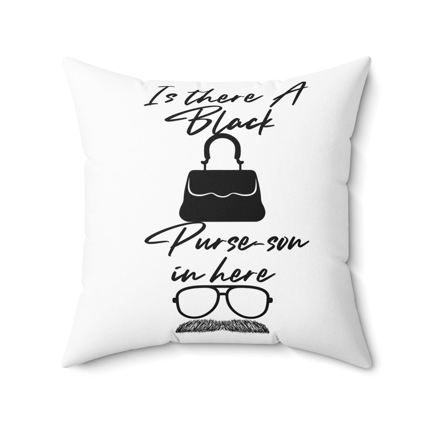 Black Purse Throw Pillow for Trendy Home Décor, Funny Gift, Couch Cushion, Living Room Accent, Unique Home Accessory