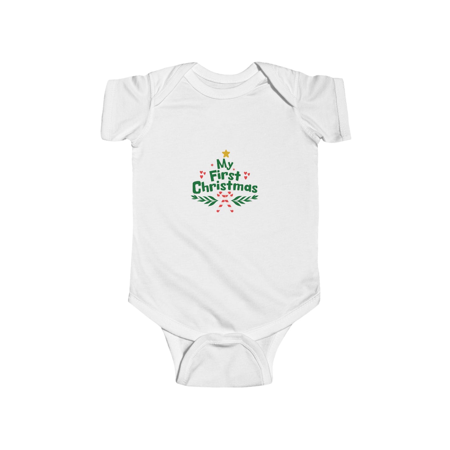 My First Christmas Infant Bodysuit, Baby Holiday Outfit, Cute Christmas Onesie, Baby Shower Gift, Newborn Christmas Apparel