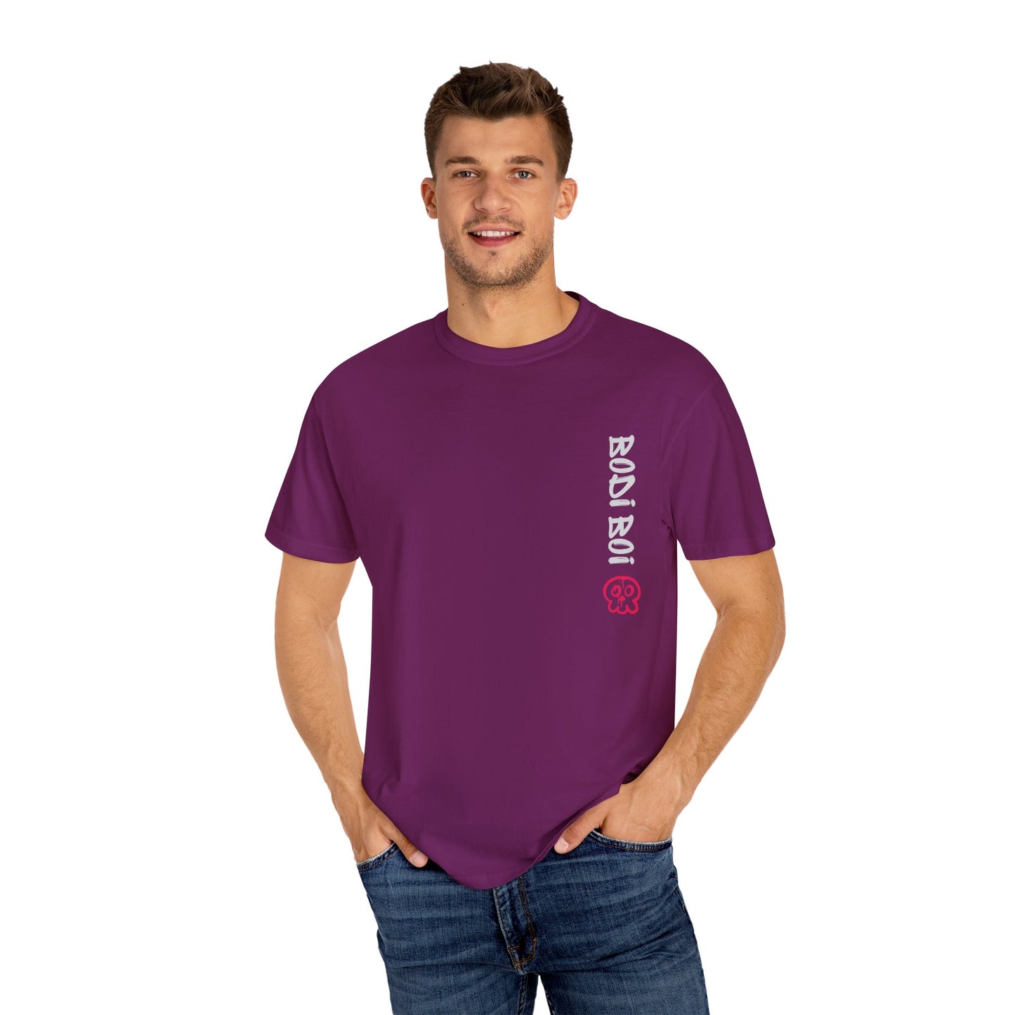 Garment-Dyed Unisex T-Shirt with Bold Koi Design, Trendy Streetwear, Gift for Casual Wear, Unique Graphic Tee, Perfect for Summer Vibes