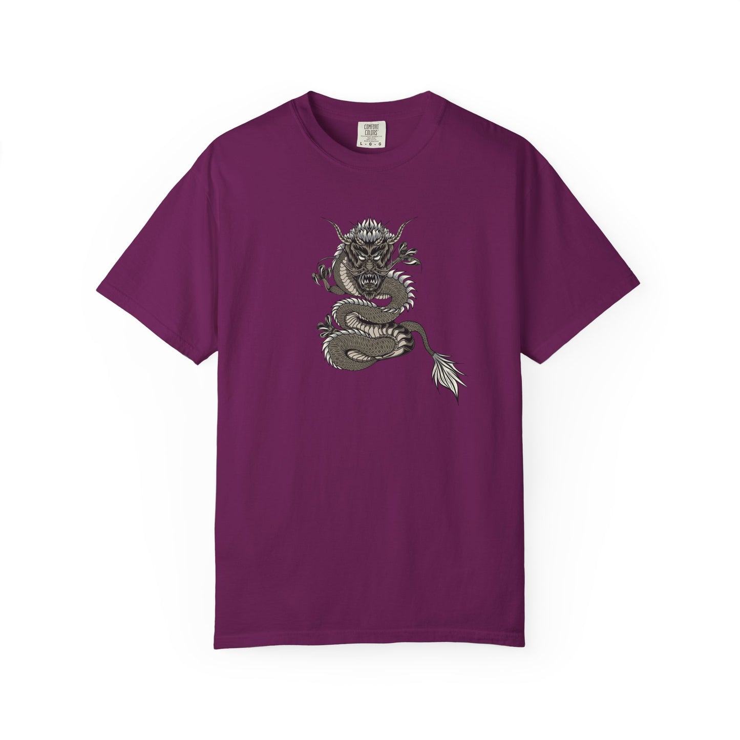 Dragon Design Unisex Garment-Dyed T-shirt, Graphic Tee, Casual Wear, Anime Apparel, Streetwear, Unique Gift for Him