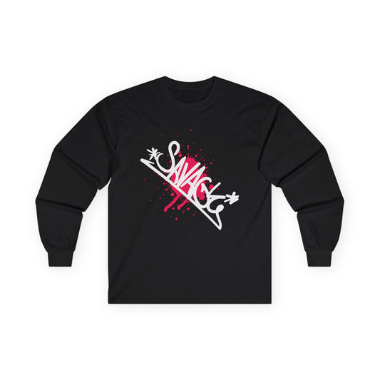 Graffiti Style Unisex Long Sleeve Tee, Trendy Graphic Shirt for Streetwear, Gift for Artists, Stylish Casual Wear, Unique Fashion Top