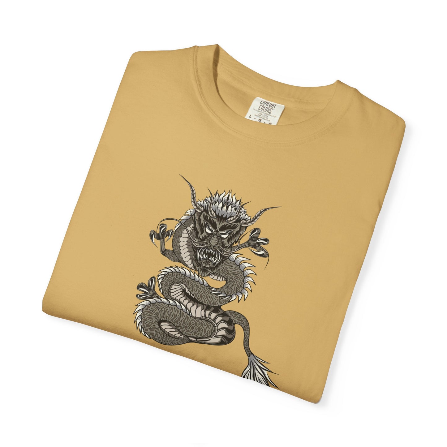 Dragon Design Unisex Garment-Dyed T-shirt, Graphic Tee, Casual Wear, Anime Apparel, Streetwear, Unique Gift for Him