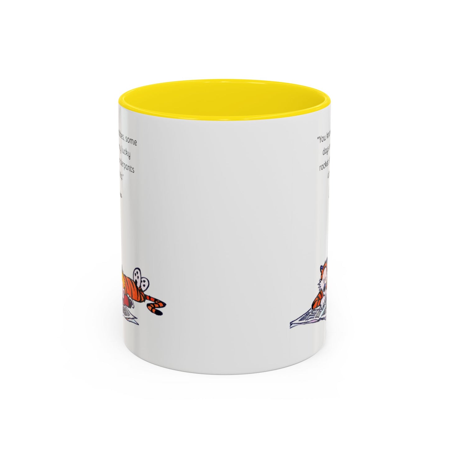 Calvin and Hobbes Inspired Accent Coffee Mug - Fun Gift for Fans, Morning Coffee, Cute Quote Mug, Whimsical Gift, Reading Companion