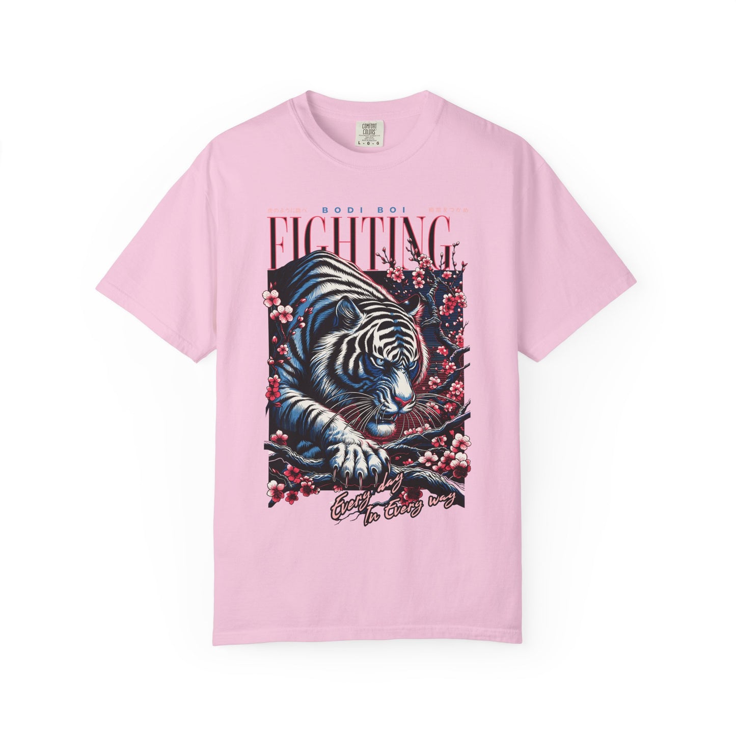 Fierce Tiger Graphic Tee, Vintage Style T-shirt, Unisex Casual Wear, Perfect Gift for Animal Lovers, Fight Against Negative Energy