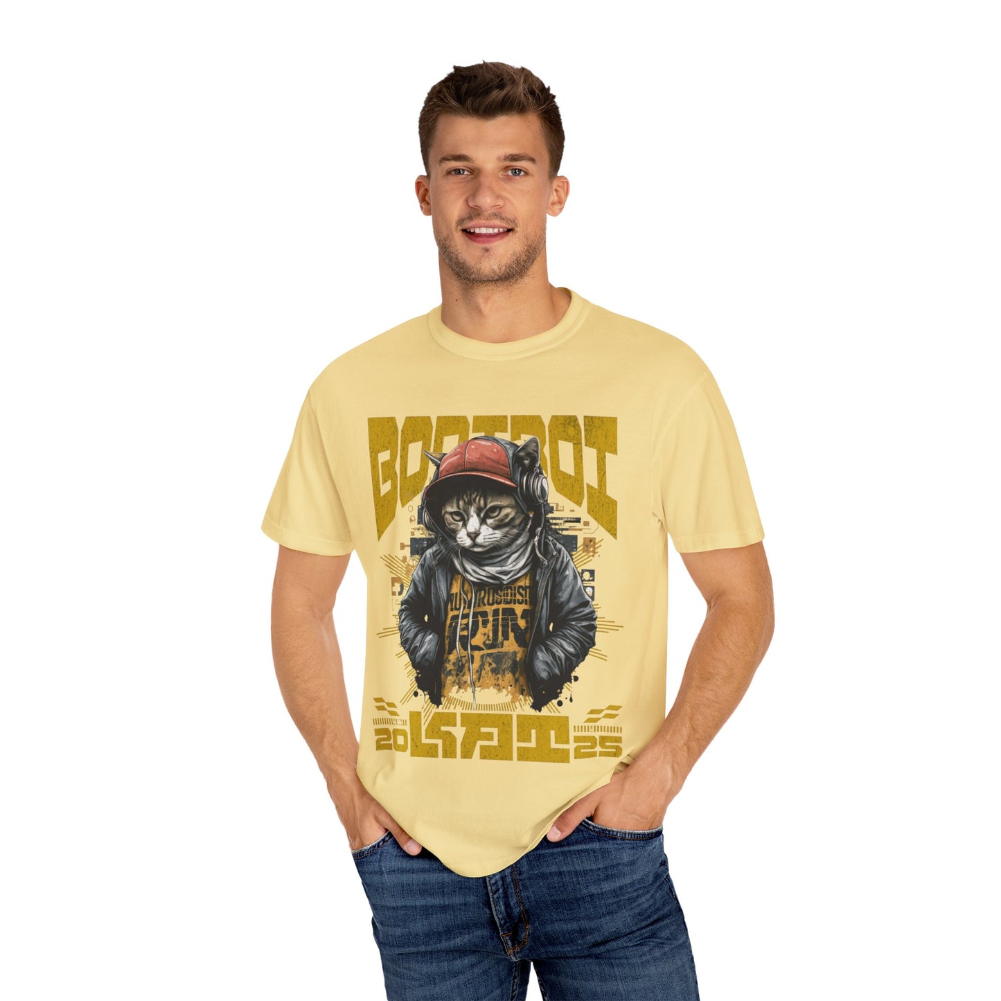 Bodi boi Unisex Vintage Style T-Shirt, Trendy Apparel for Cat Lovers, Casual Wear, Unique Gift Idea