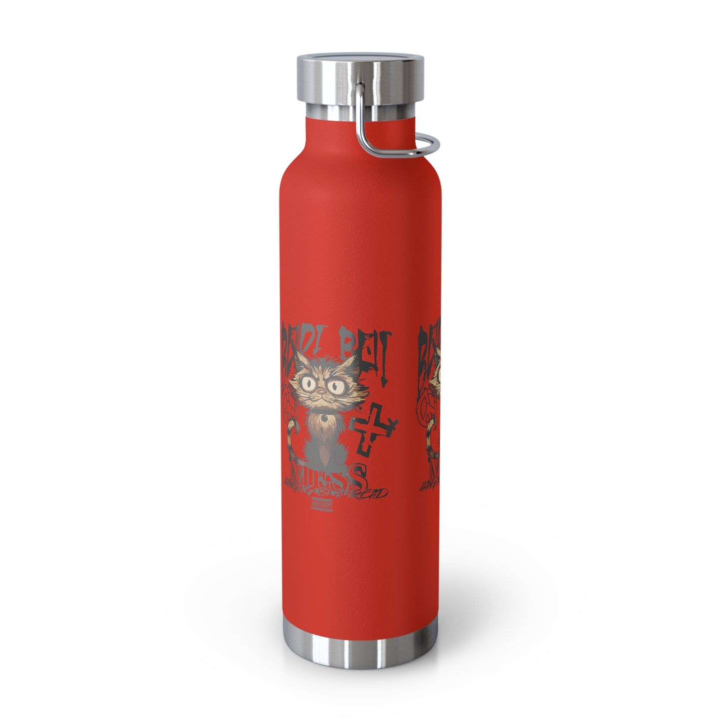 Cute Cat Design Water Bottle, Insulated Copper Flask for Pet Lovers, Fun Gift for Kids, Hydro Bottle for School, Unique Travel Mug, [...]