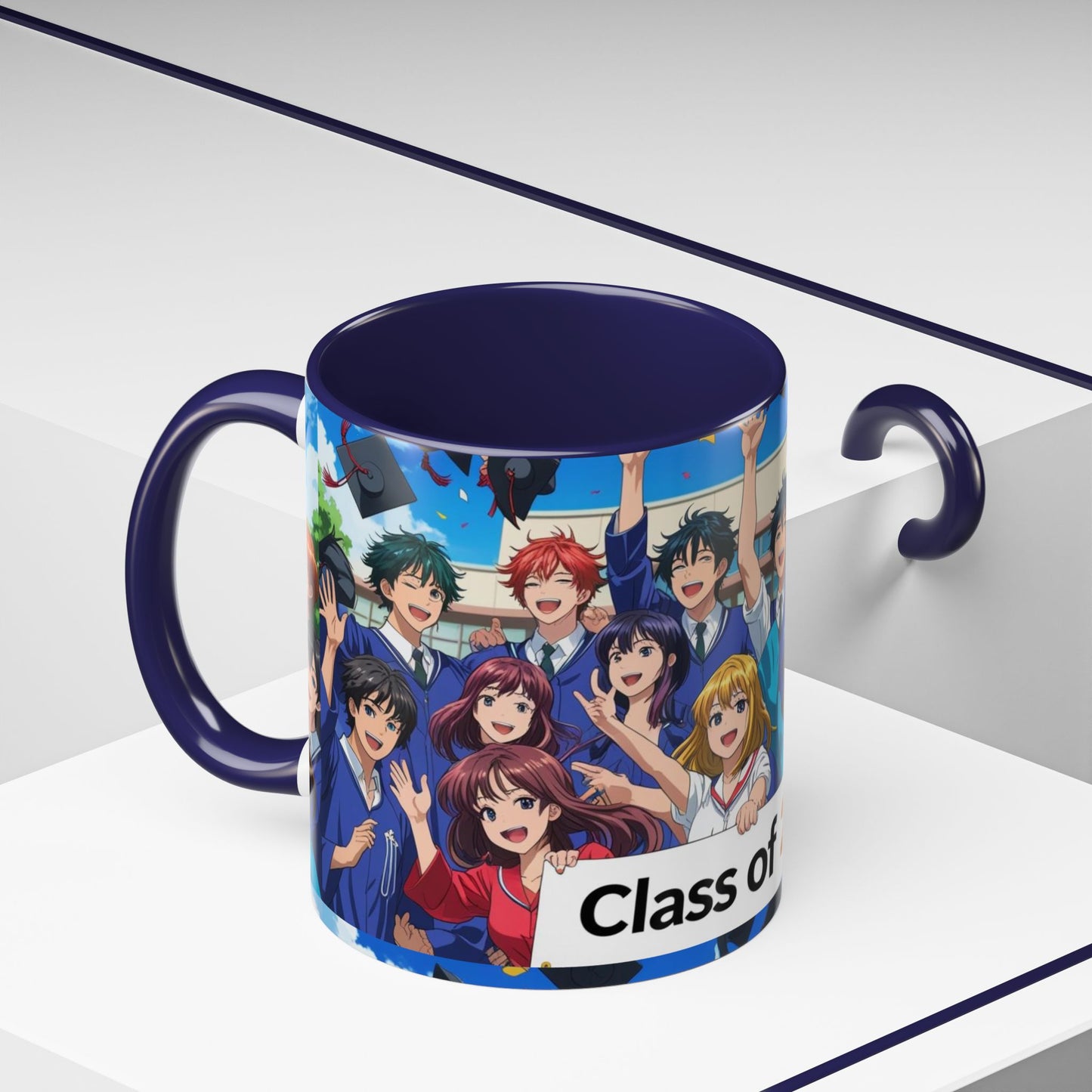 Anime Graduation Coffee Mug for Class of 2025, Personalized Gift, School Memories, Graduation Celebration, Unique Teacher Gift