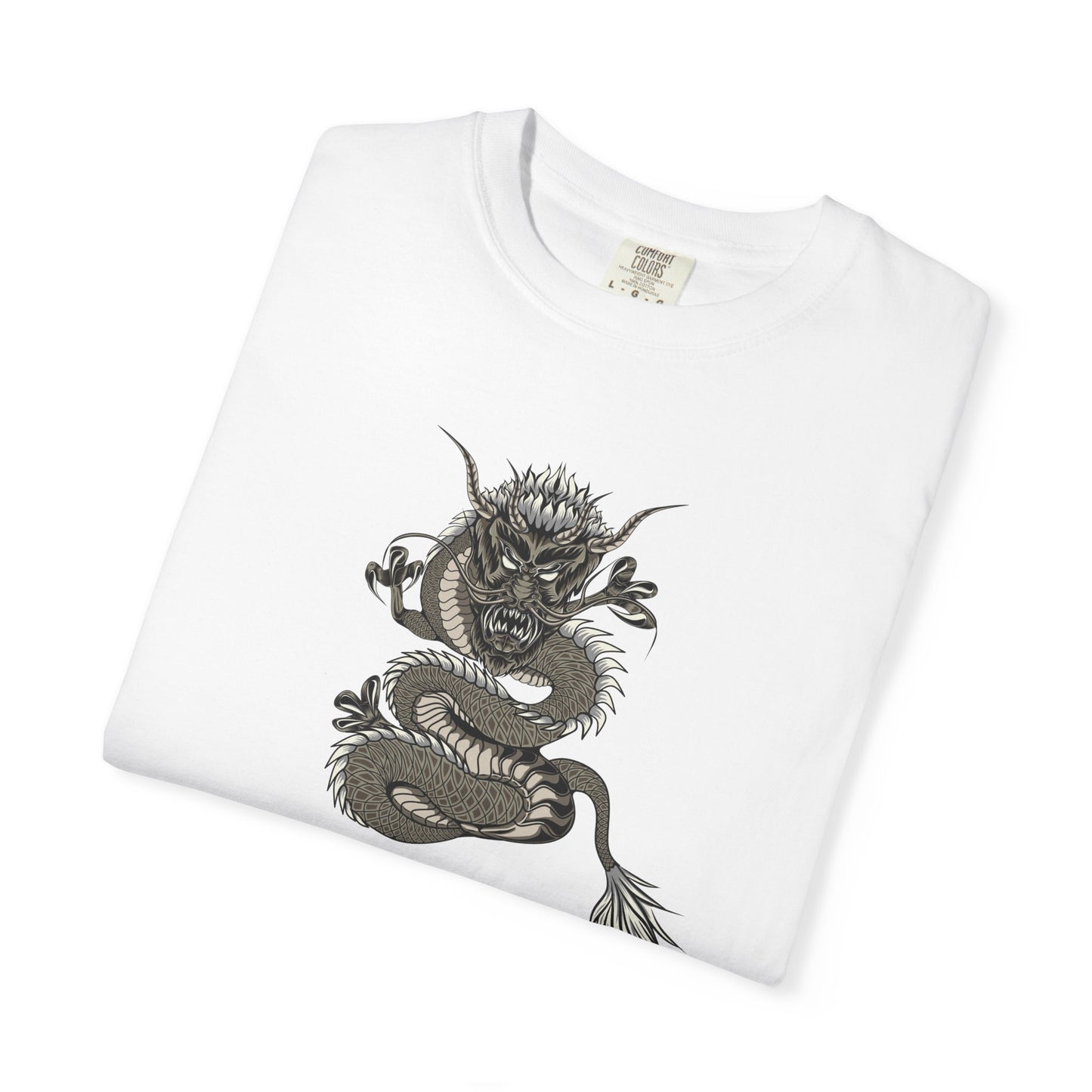 Dragon Design Unisex Garment-Dyed T-shirt, Graphic Tee, Casual Wear, Anime Apparel, Streetwear, Unique Gift for Him