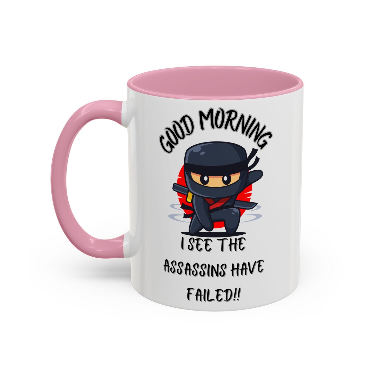 Colourful Assassins have failed Coffee Mug, 11oz/15oz, Funny Gift for Him/Her, Office Humor, Birthday Present, Unique Ceramic Mugs