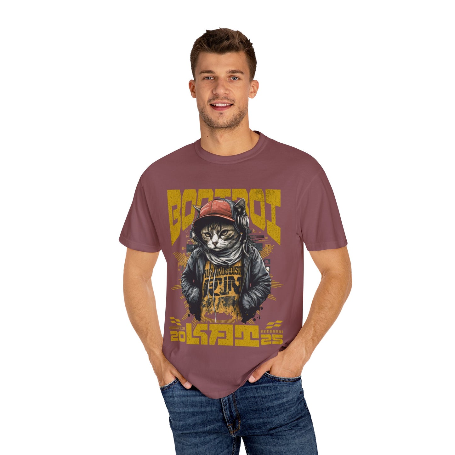 Bodi boi Unisex Vintage Style T-Shirt, Trendy Apparel for Cat Lovers, Casual Wear, Unique Gift Idea