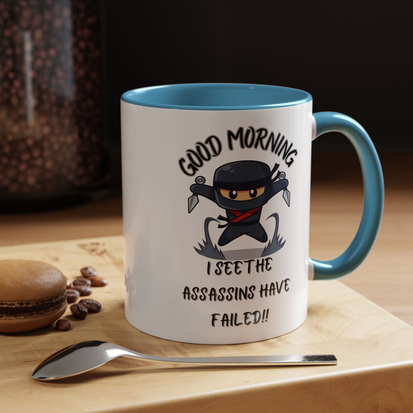 Good Morning Assassins have failed Coffee Mug | Fun Ceramic Mug | Gifts for Him/Her, Office Humor, Birthday Surprise, Ninja Lover