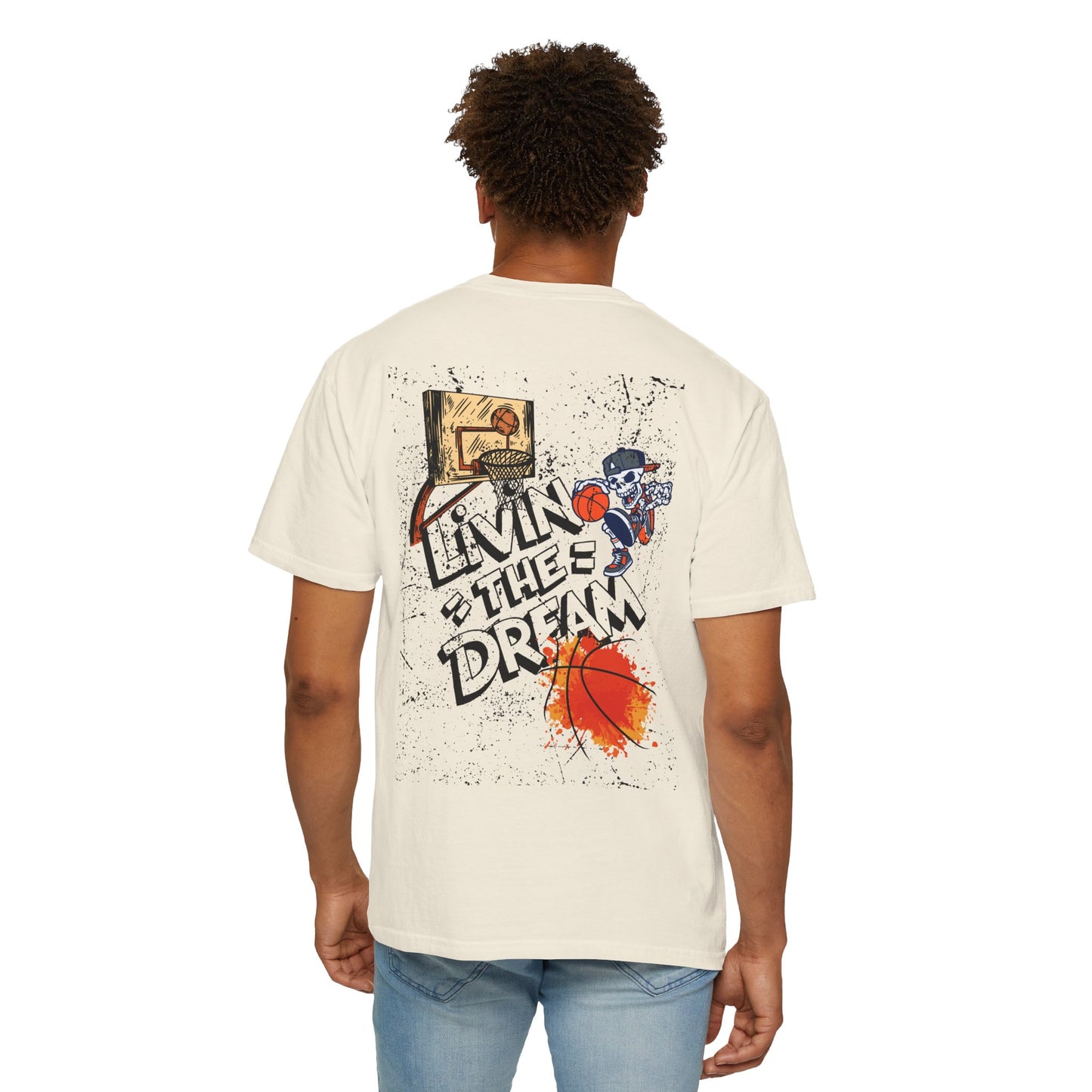 Living the Dream T-Shirt, Unisex Basketball Tee, Gift for Sports Lovers, Casual Wear, Unique Graphic T-Shirt, Streetwear Fashion