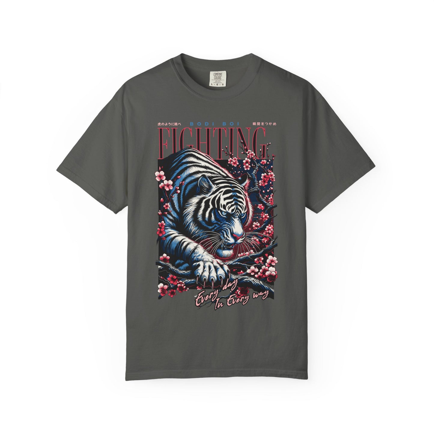Fierce Tiger Graphic Tee, Vintage Style T-shirt, Unisex Casual Wear, Perfect Gift for Animal Lovers, Fight Against Negative Energy