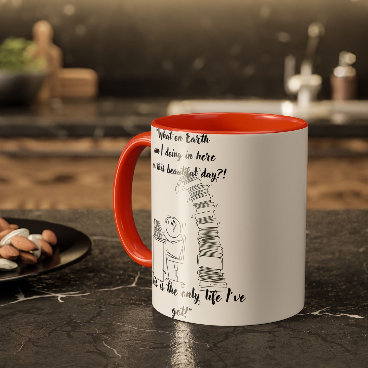 What am I doing here  Coffee Mug - Perfect for Writers, Students, and Book Lovers!