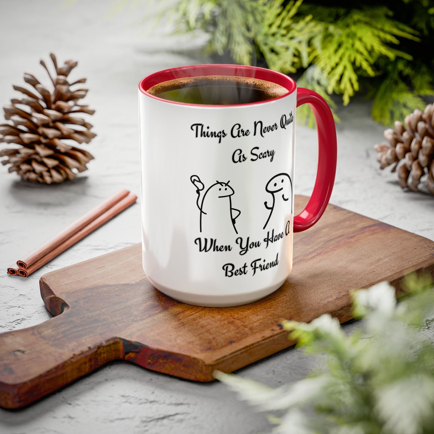 Best Friend Coffee Mug, Colorful Friendship Mug, Cute Gift for Friends, Inspirational Quote Mug, 11oz, 15oz