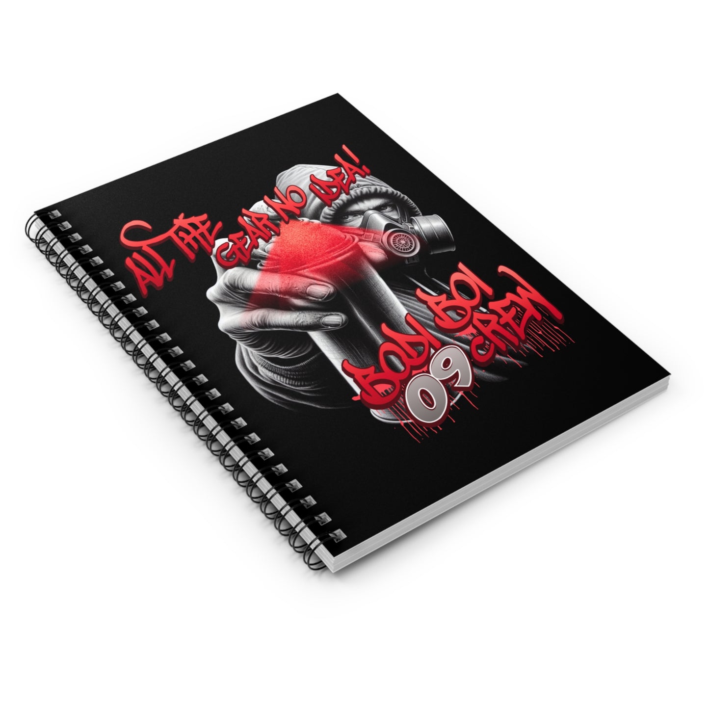 Graffiti Art Spiral Notebook - Urban Creative Journal, Street Art Sketchbook, Gift for Artists, Birthday Present, Cool Stationery