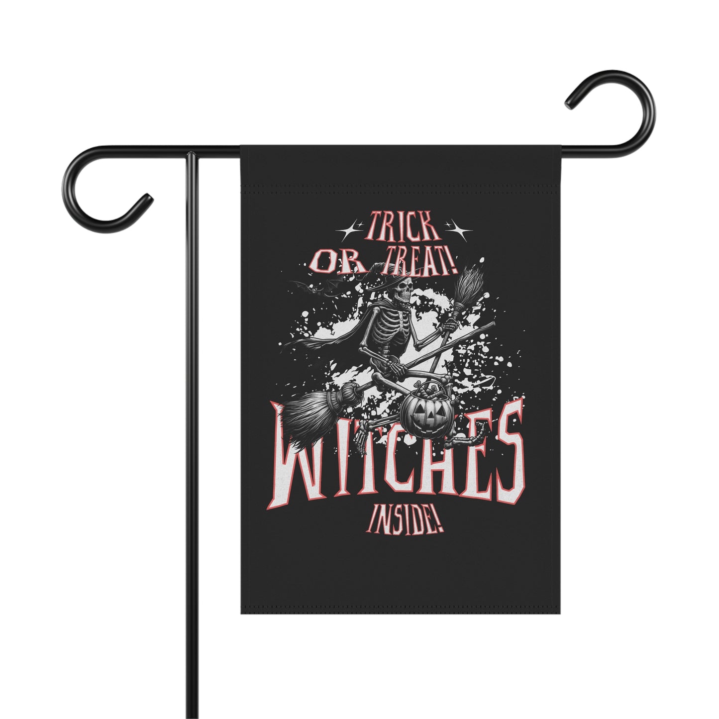 Spooky Halloween Garden Banner, Trick or Treat Flag, Witches Decor, Outdoor Halloween Decor, Festive Yard Art