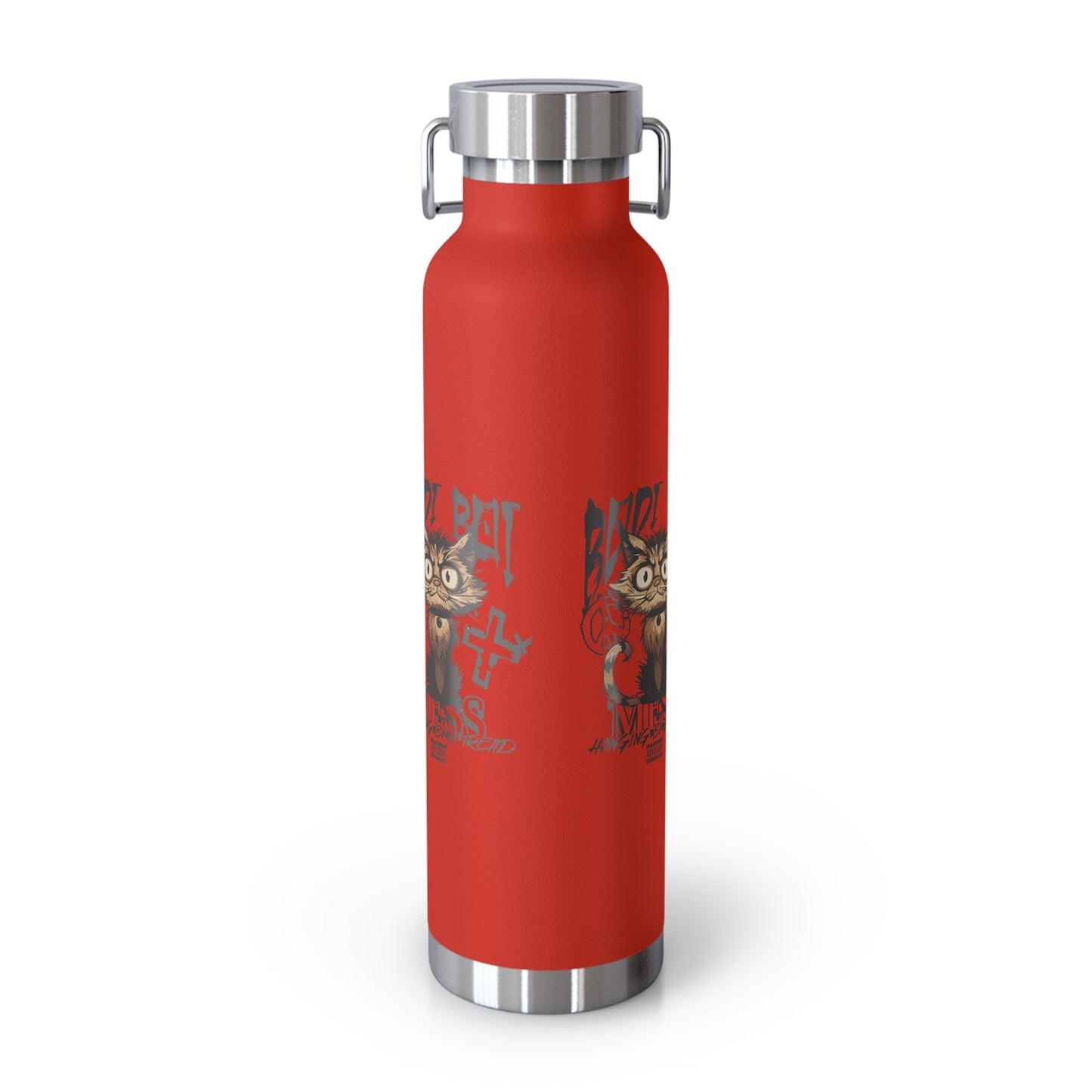 Cute Cat Design Water Bottle, Insulated Copper Flask for Pet Lovers, Fun Gift for Kids, Hydro Bottle for School, Unique Travel Mug, [...]