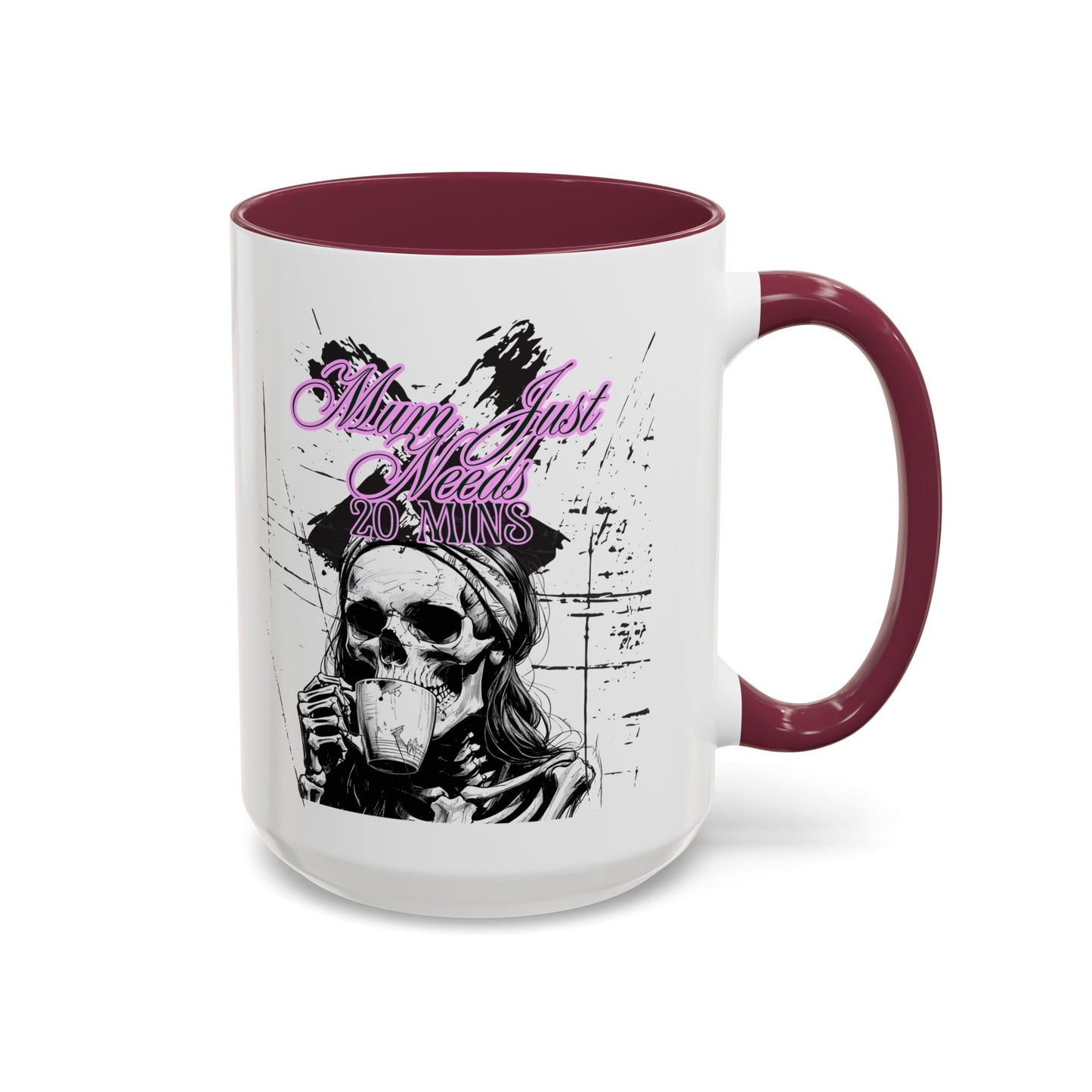 Mum Just Needs 20 min | Perfect for Coffee Lovers, Halloween Decor, Gift for Her, Unique Homeware, Fun Office Mug
