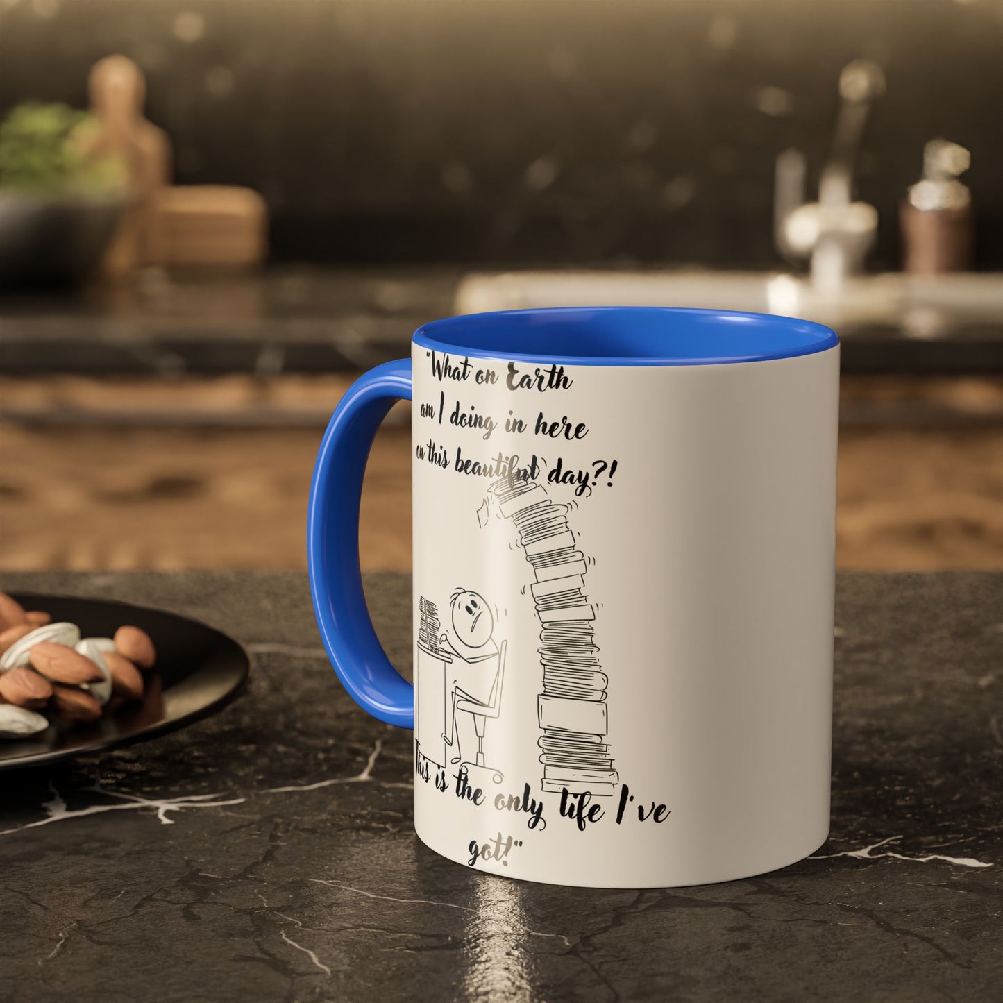 What am I doing here  Coffee Mug - Perfect for Writers, Students, and Book Lovers!