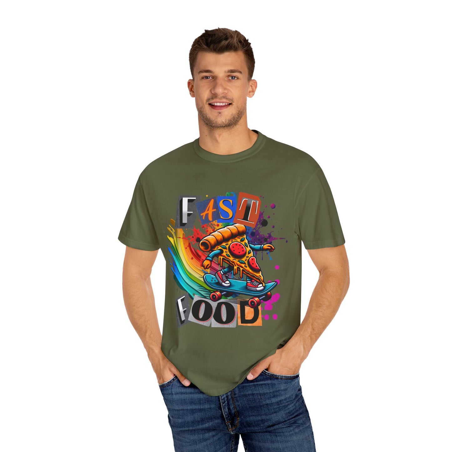 Fast Food Skate Graphic T-Shirt, Unisex T-Shirt, Retro Style Tee, Perfect for Food Lovers, Skate Culture, Casual Wear