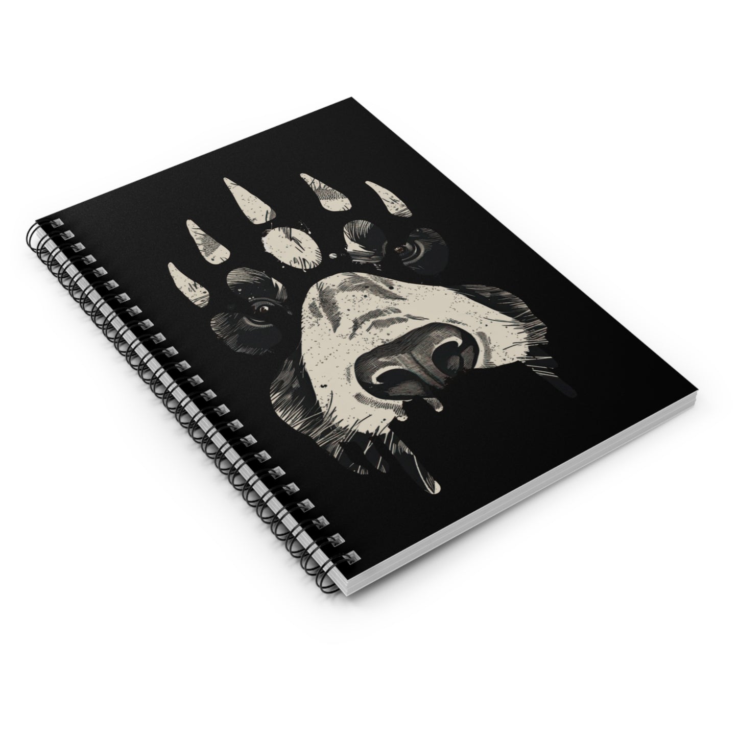 Bold Bear Spiral Notebook | Artistic Journal for Animal Lovers, Gift for Nature Enthusiasts, School Supply, Home Office Decor, Eco-Friendly