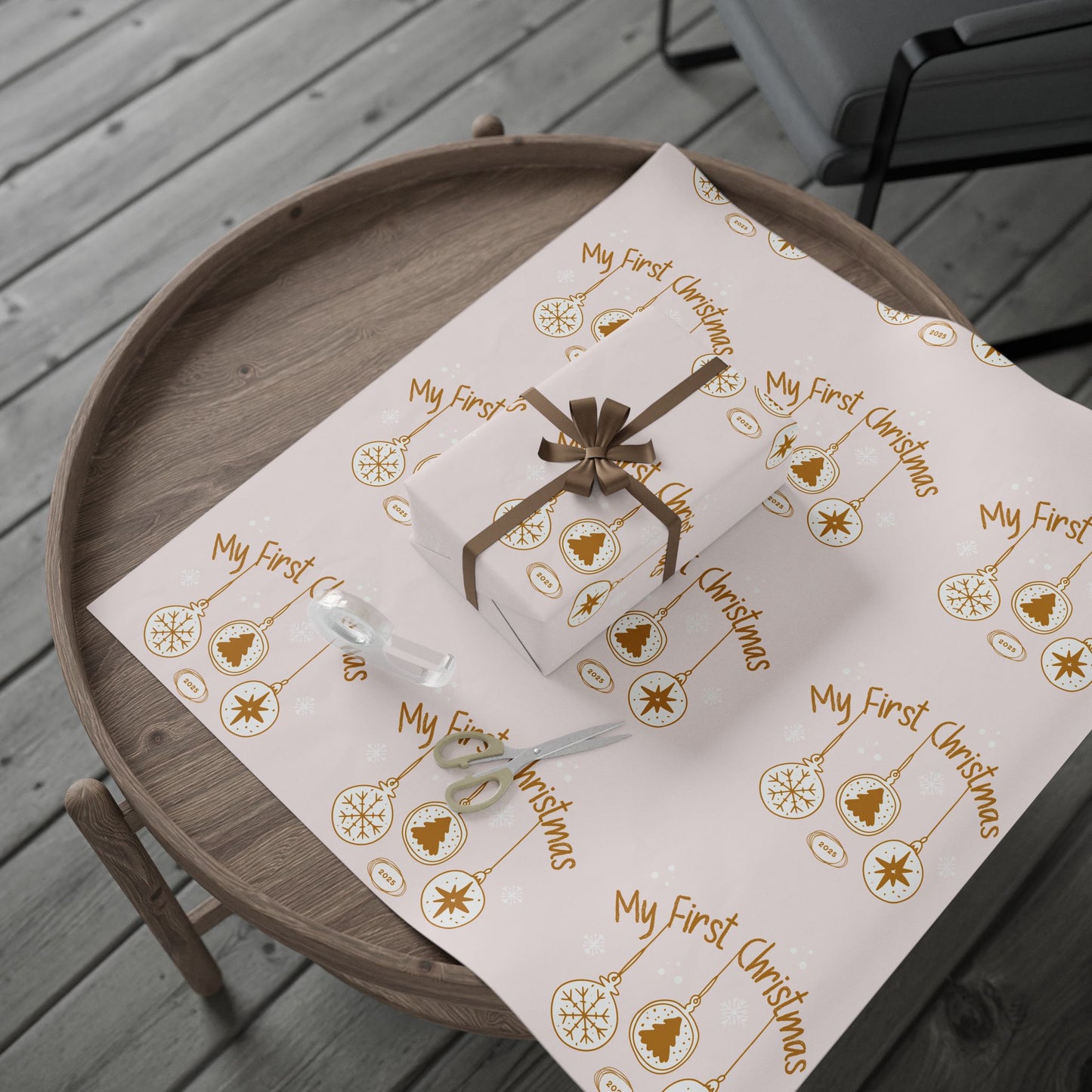 babys First Christmas Wrapping Paper, Holiday Gift Wrap, Christmas Decor, Birthday Presents, Baby's First Christmas, Festive Wrap