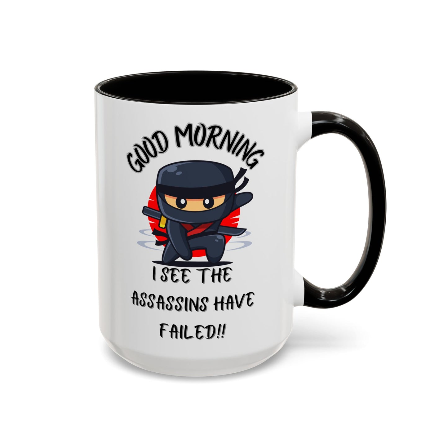 Colourful Assassins have failed Coffee Mug, 11oz/15oz, Funny Gift for Him/Her, Office Humor, Birthday Present, Unique Ceramic Mugs