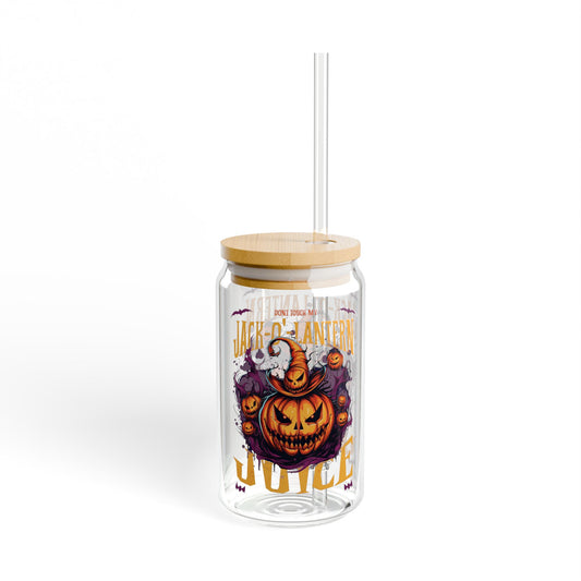 Halloween Sipper Glass, 16oz - Perfect for Fall Parties, Spooky Gatherings, Pumpkin Spice Lovers, Trick or Treating, Unique Gifts