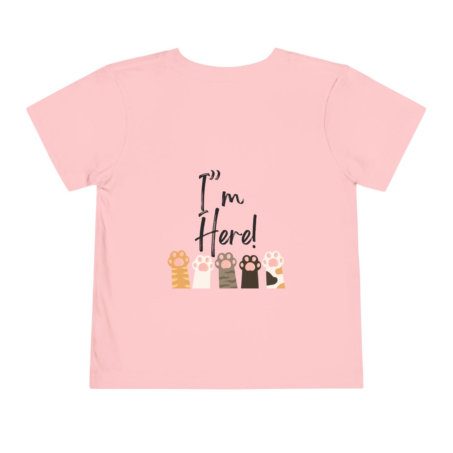 Cute Cat mum I'm here Toddler Tee, Kids Cat T-Shirt, Meow Short Sleeve Top, Adorable Animal Shirt, Fun Playwear for Toddlers