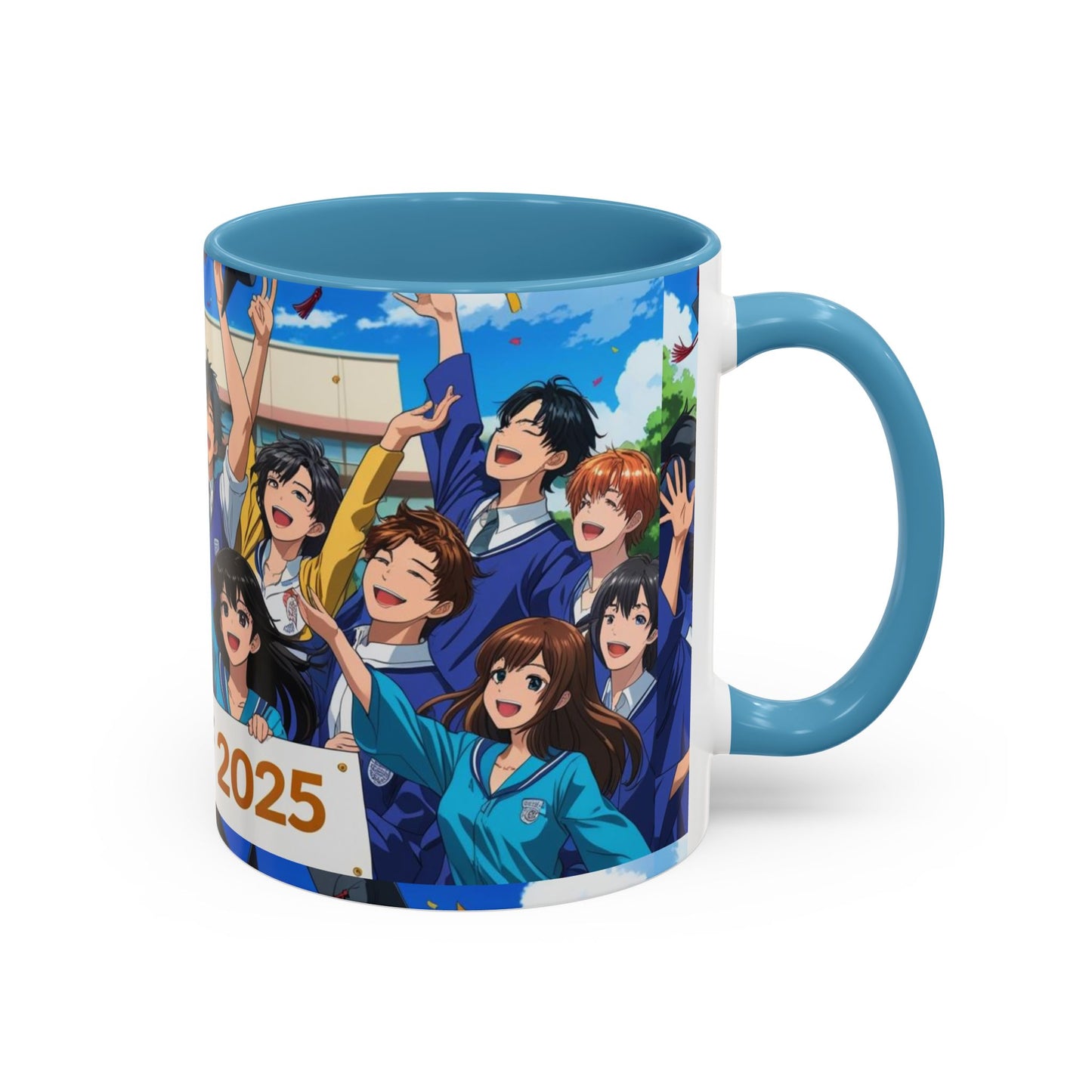 Anime Graduation Coffee Mug for Class of 2025, Personalized Gift, School Memories, Graduation Celebration, Unique Teacher Gift