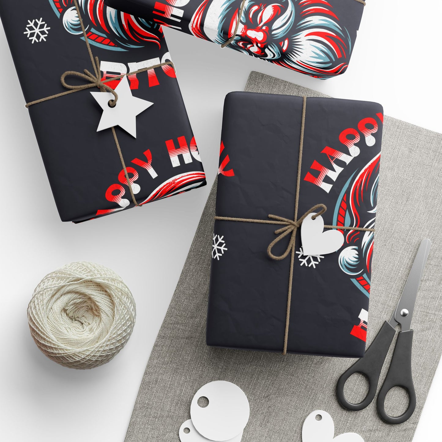 happy xmas bitch Paper Roll, Holiday Gift Wrap for Christmas, Birthdays, and Special Occasions - Unique Black Design