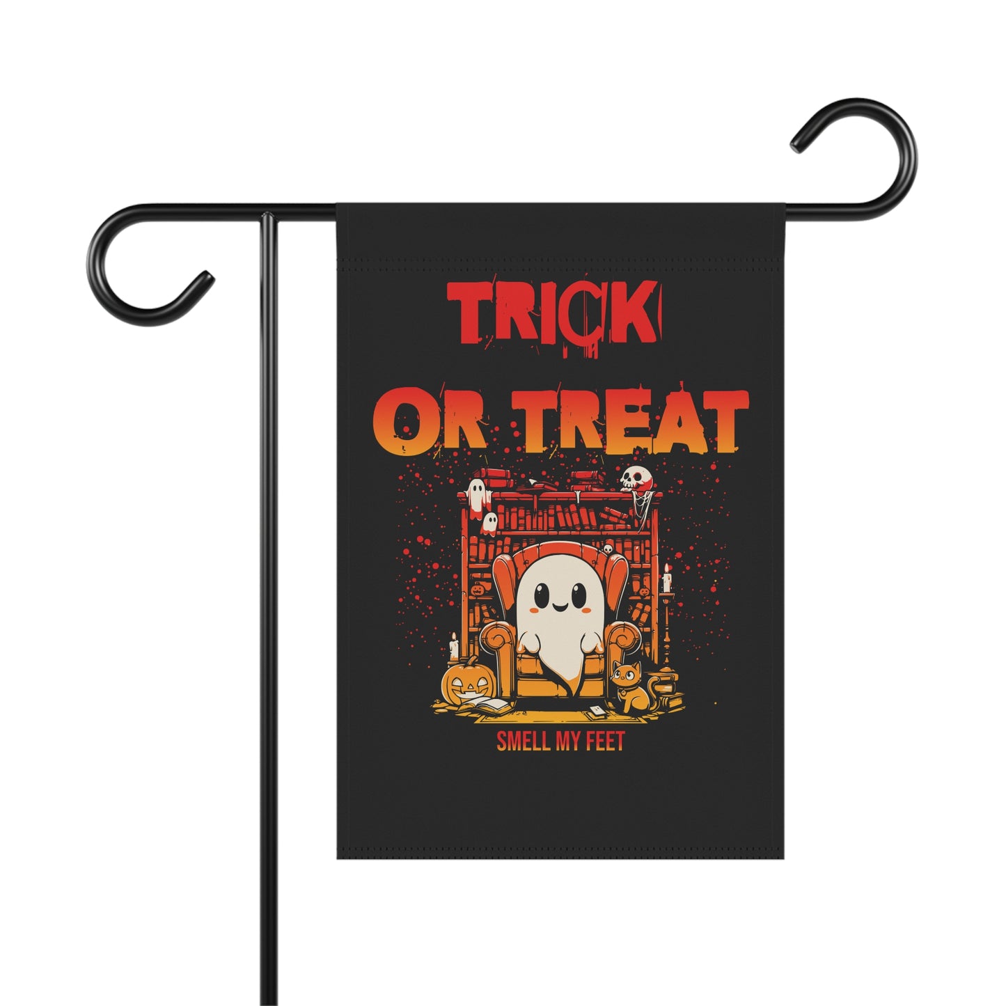 Halloween Garden Banner, Trick or Treat Yard Decor, Spooky House Flag, Fall Outdoor Decoration, Ghost Themed Sign