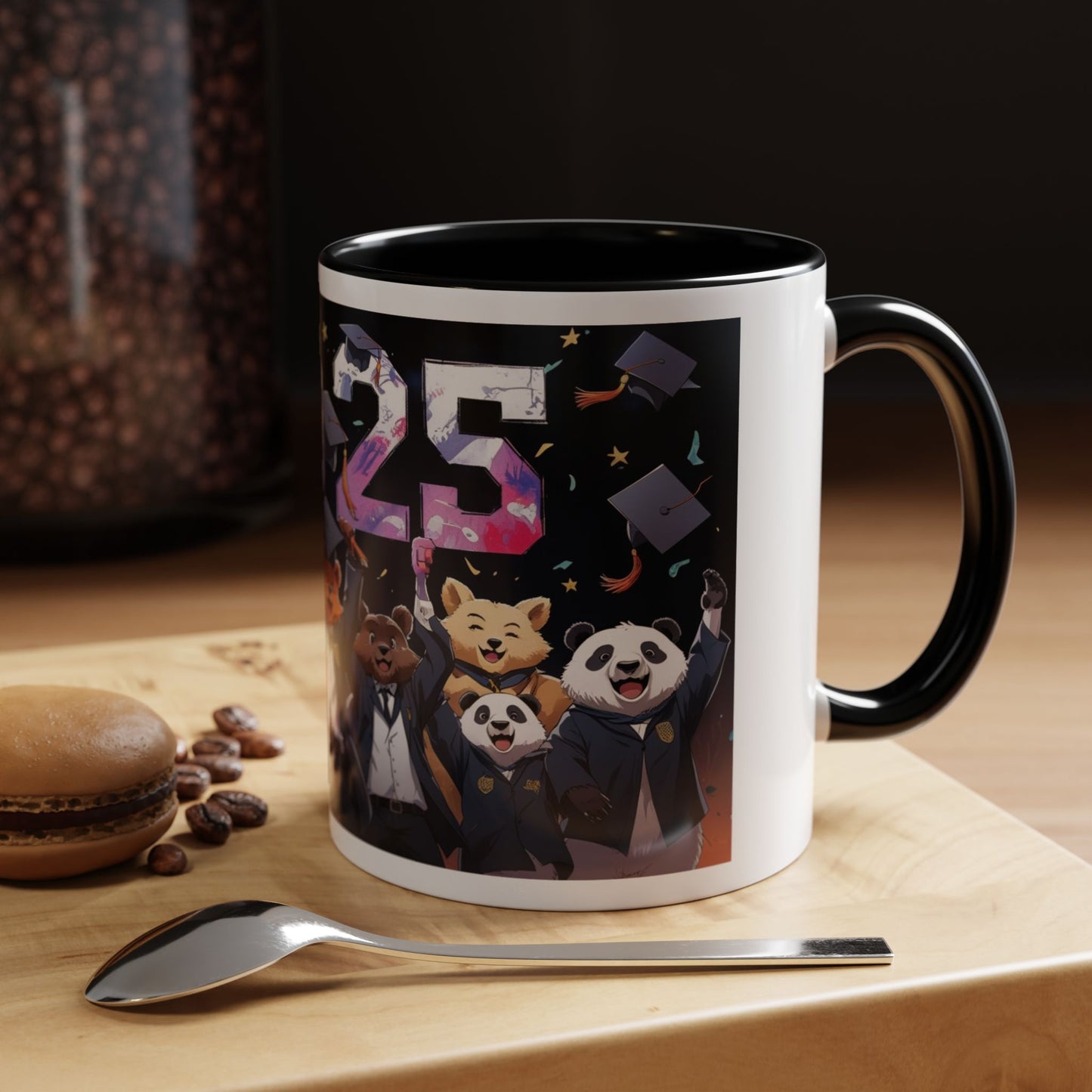 Anime Animals Graduation Celebration Coffee Mug, Funny Animal Graduation Mug, Custom Graduate Gift, Class of 2025 Mug, Unique Graduation Present