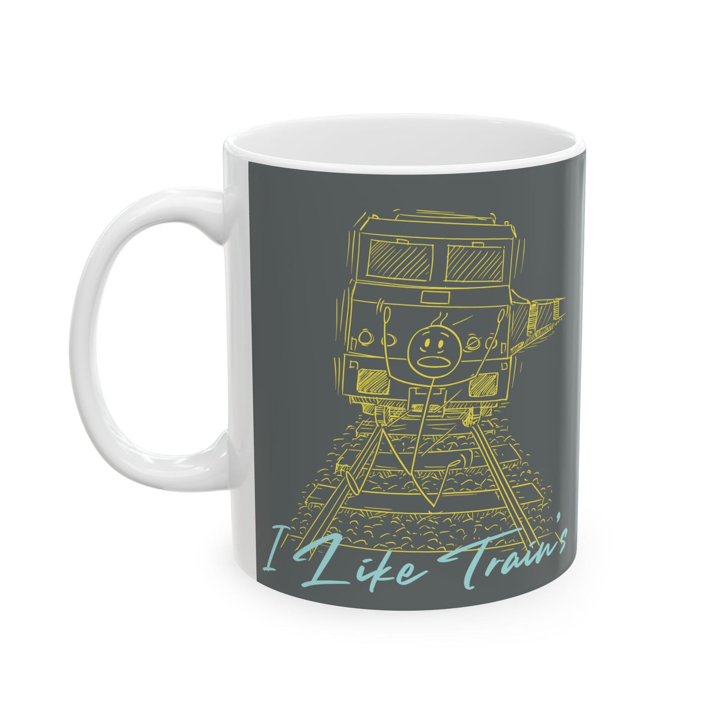 Train Enthusiast I like train's Ceramic Mug | Perfect Gift for Father's Day, Rail Adventure Lover, Unique Coffee Cup, Train Lover's Drinkware, [...]