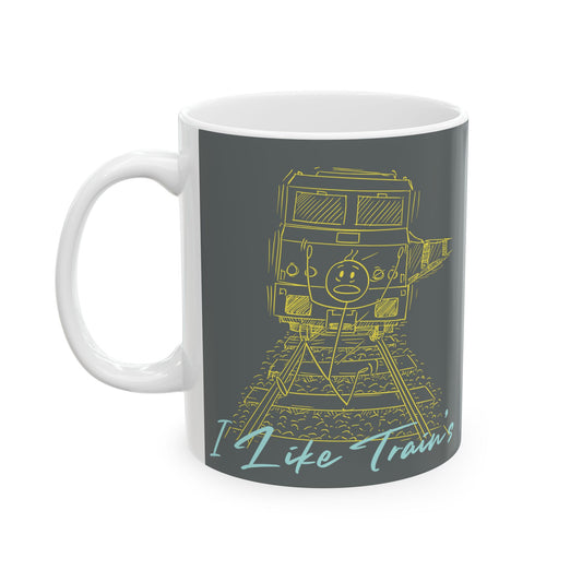 Train Enthusiast I like train's Ceramic Mug | Perfect Gift for Father's Day, Rail Adventure Lover, Unique Coffee Cup, Train Lover's Drinkware, [...]