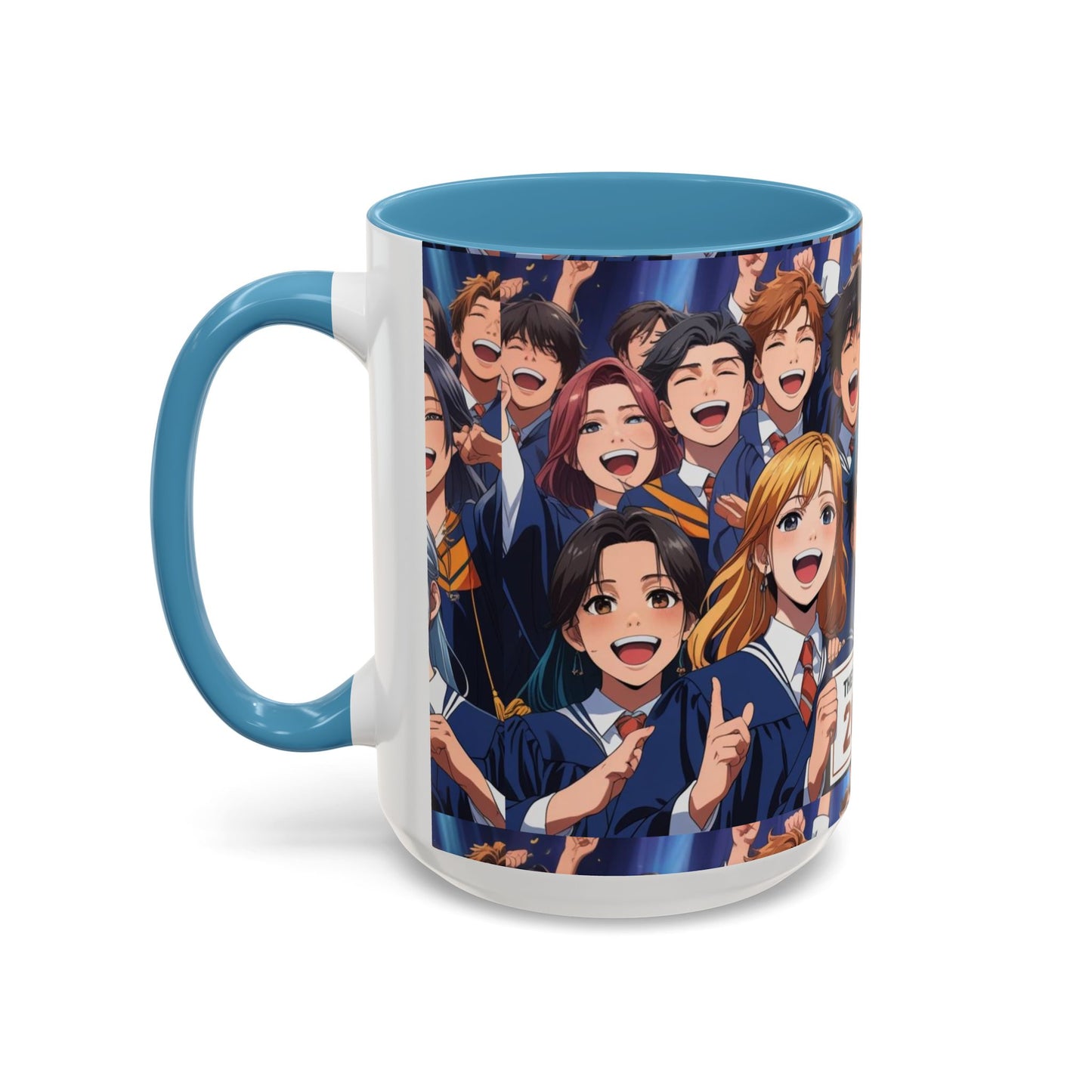 Anime Graduation Celebration Coffee Mug, Class of 2025 Mug, Anime Friends Mug, Gift for Graduates, School Spirit Mug
