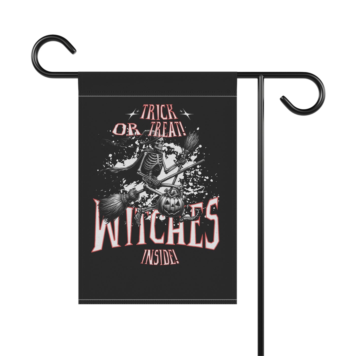 Spooky Halloween Garden Banner, Trick or Treat Flag, Witches Decor, Outdoor Halloween Decor, Festive Yard Art