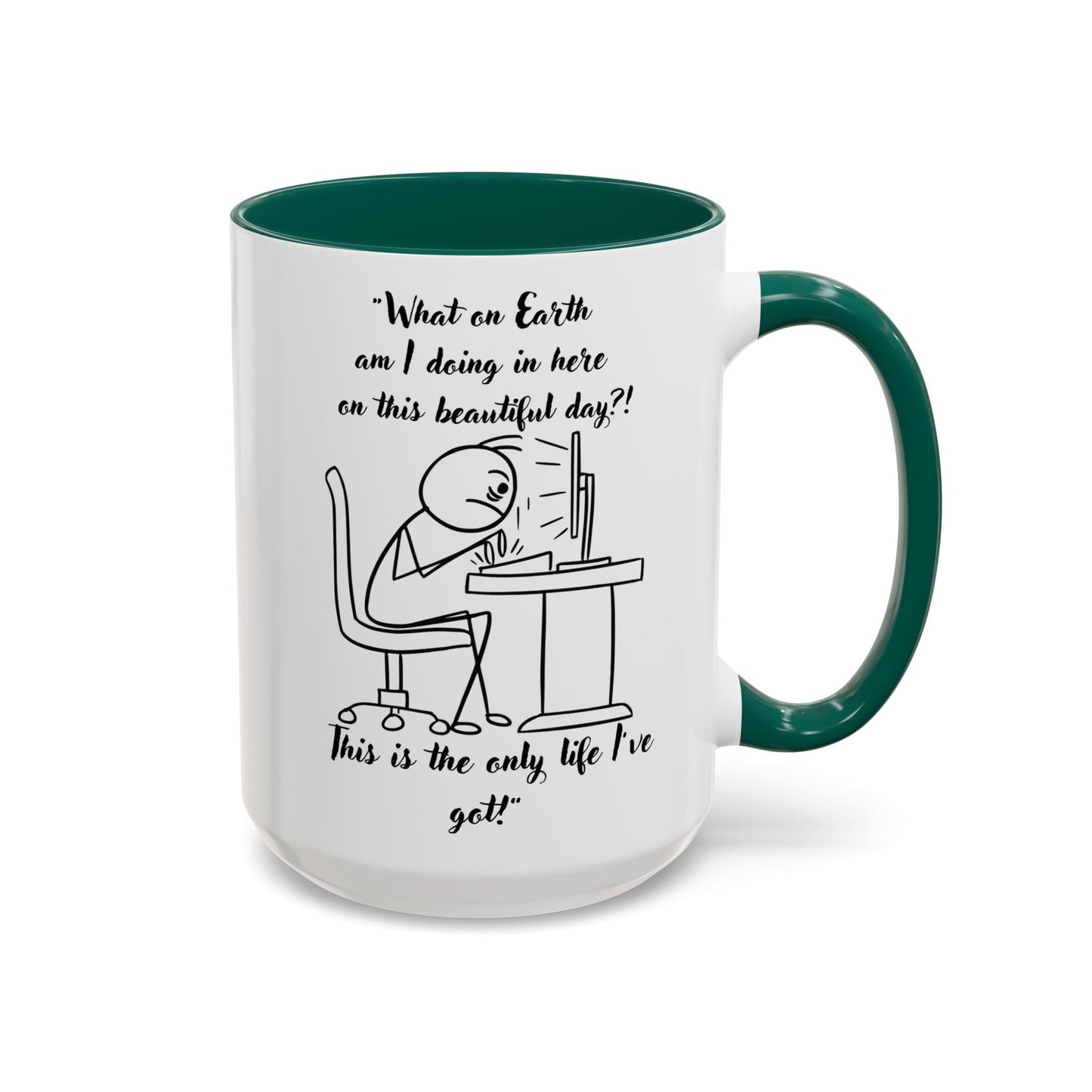 What am I doing here Coffee Mug | Fun Gift for Cat Lovers, Office Decor, Birthday, Inspirational Quote