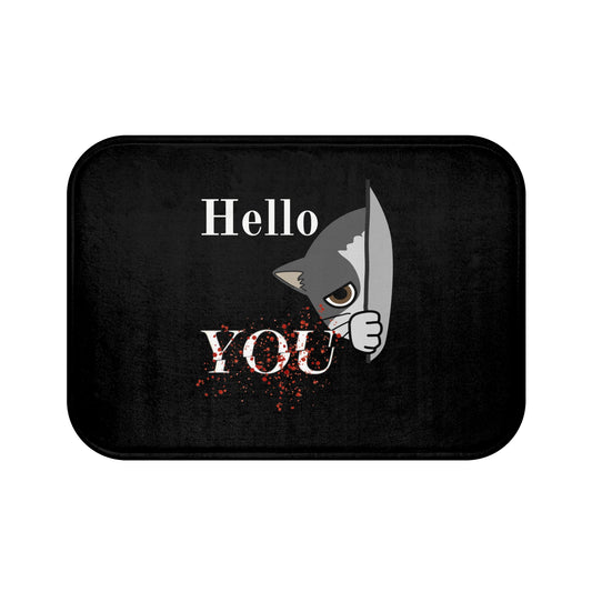 Funny Cat YOU Bath Mat, Unique Home Decor, Fun Bath Accessory, Gift for Cat Lovers, Quirky Bathroom Mat, Halloween Decor