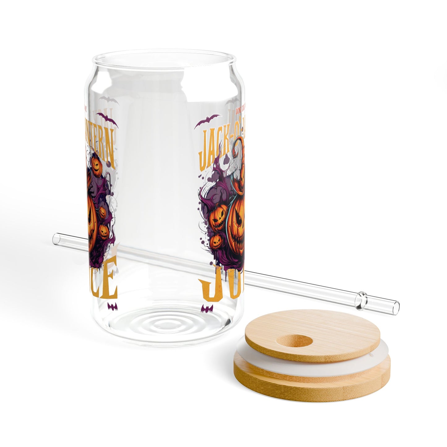 Halloween Sipper Glass, 16oz - Perfect for Fall Parties, Spooky Gatherings, Pumpkin Spice Lovers, Trick or Treating, Unique Gifts