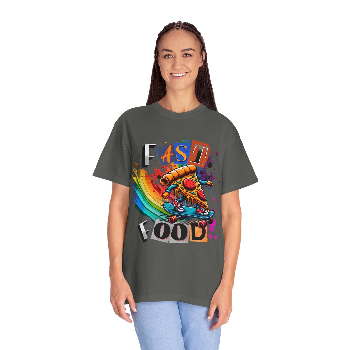 Fast Food Skate Graphic T-Shirt, Unisex T-Shirt, Retro Style Tee, Perfect for Food Lovers, Skate Culture, Casual Wear
