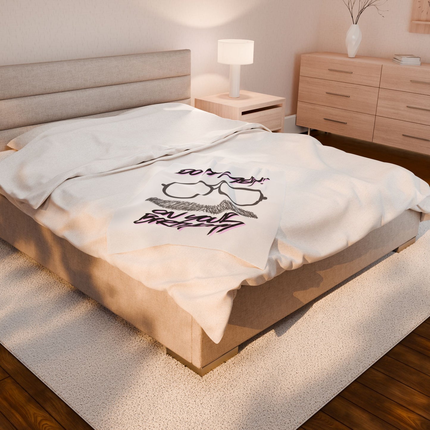 Birthday Themed Plush Blanket, Cozy Gift for Men, Funny Birthday Present, Soft Throw Blanket, Personalized Blanket for Celebrations