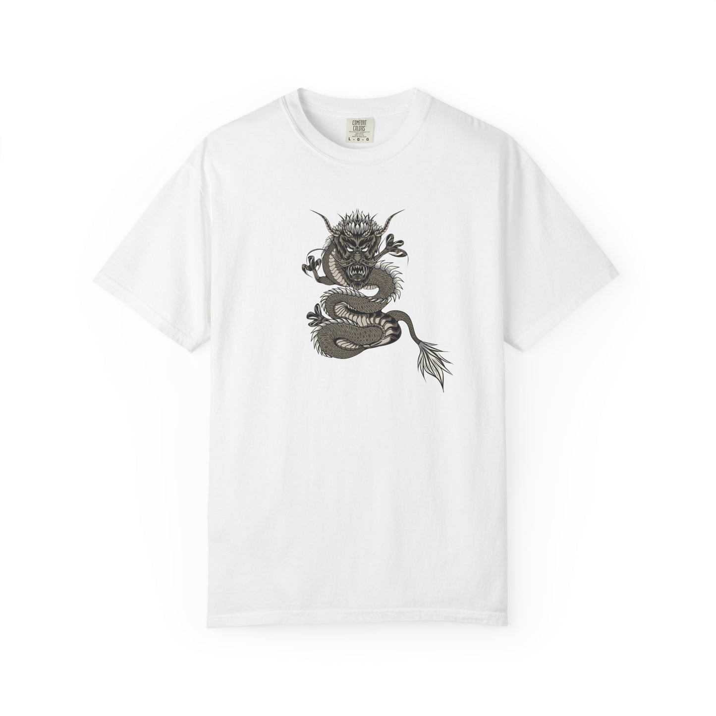 Dragon Design Unisex Garment-Dyed T-shirt, Graphic Tee, Casual Wear, Anime Apparel, Streetwear, Unique Gift for Him