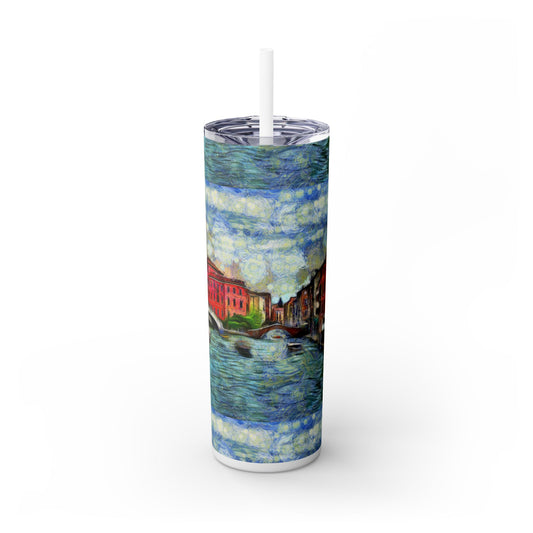 Van Gogh Skinny Tumbler, Art-Inspired Travel Mug, 20oz Drinkware for Home and Office, Perfect Gift for Art Lovers