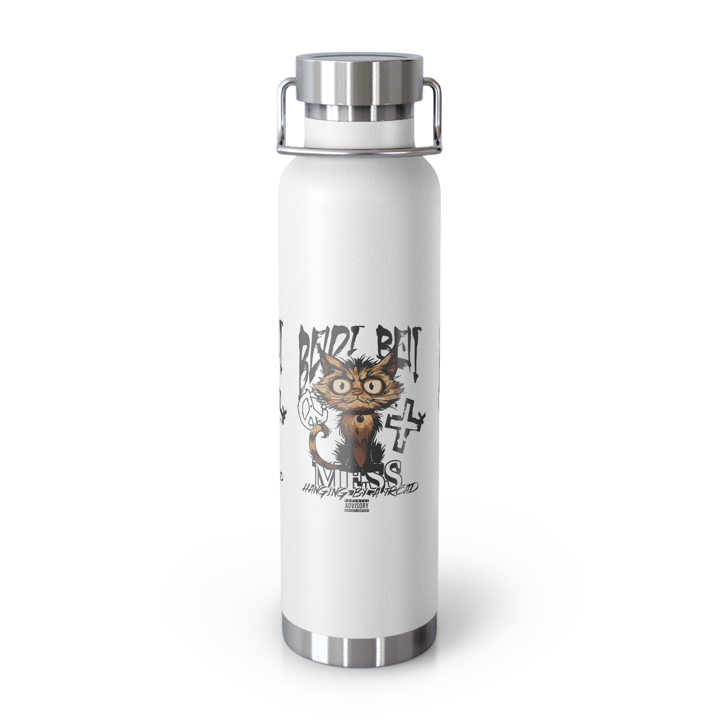 Cute Cat Design Water Bottle, Insulated Copper Flask for Pet Lovers, Fun Gift for Kids, Hydro Bottle for School, Unique Travel Mug, [...]