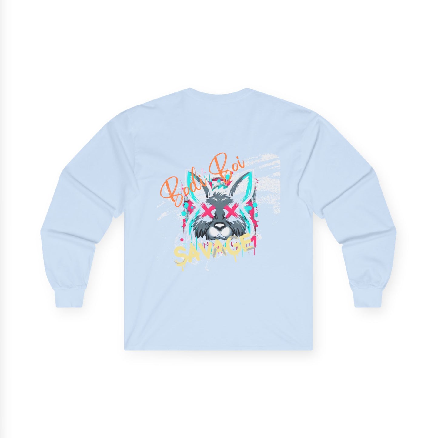 Graffiti Style Unisex Long Sleeve Tee, Trendy Graphic Shirt for Streetwear, Gift for Artists, Stylish Casual Wear, Unique Fashion Top